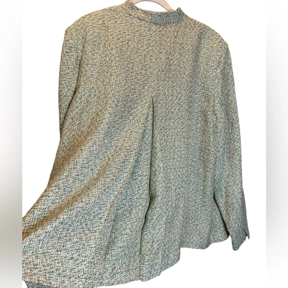 Sag Harbor Blazer size 20 has shoulder pads aqua blue‎ sea foam green